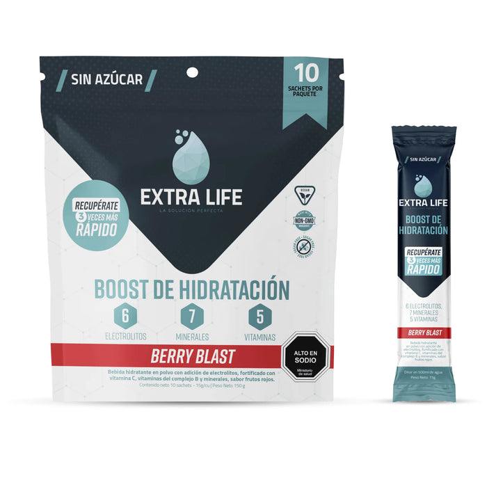 Bebida Hidratante En Polvo Sin Azúcar 10 Sachet - Berry Blast