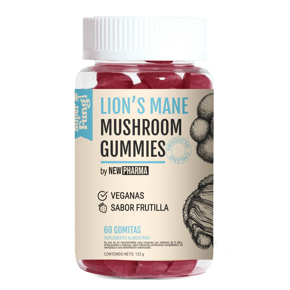 Melena de León 60 Gomitas