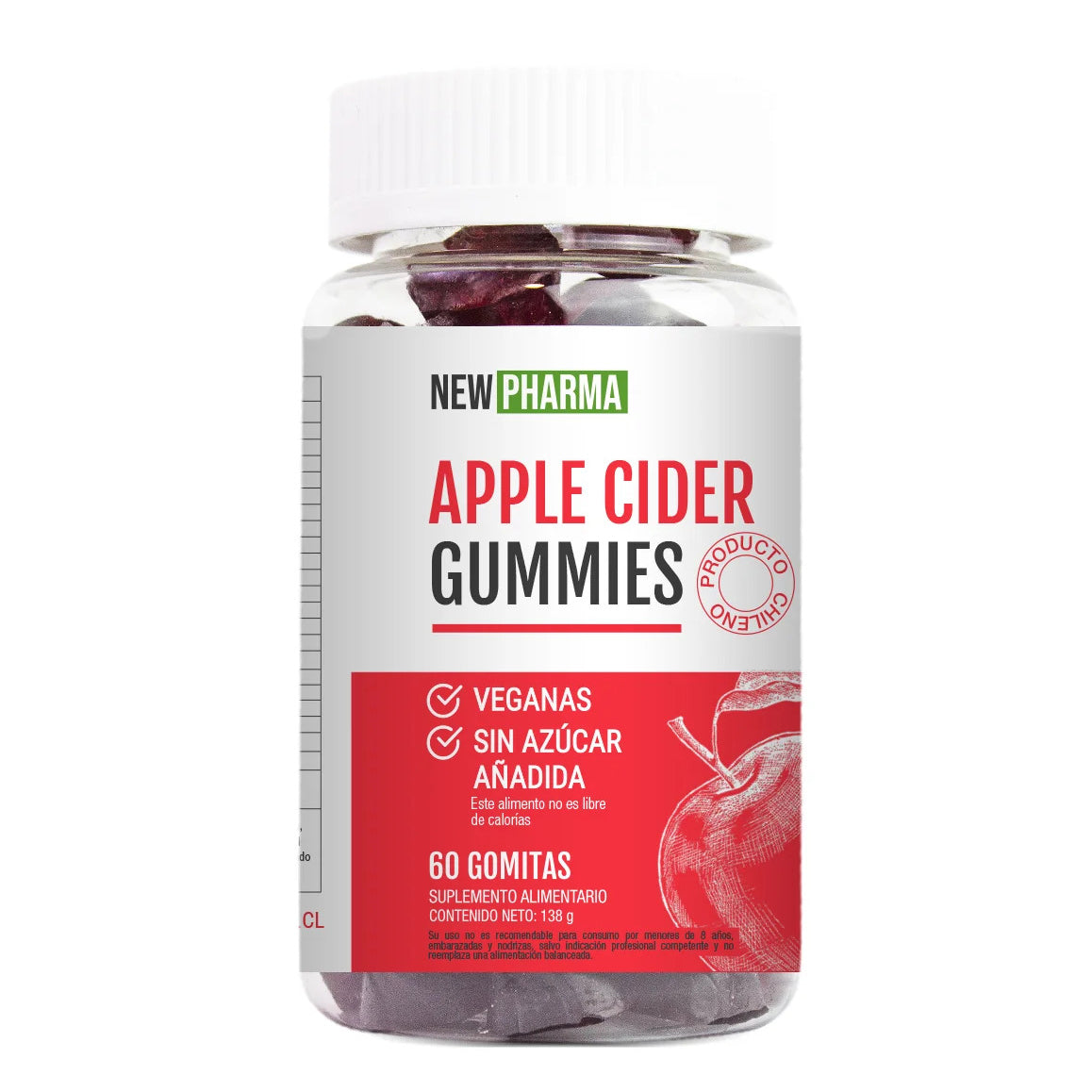 Vinagre Sidra de Manzana 60 Gomitas