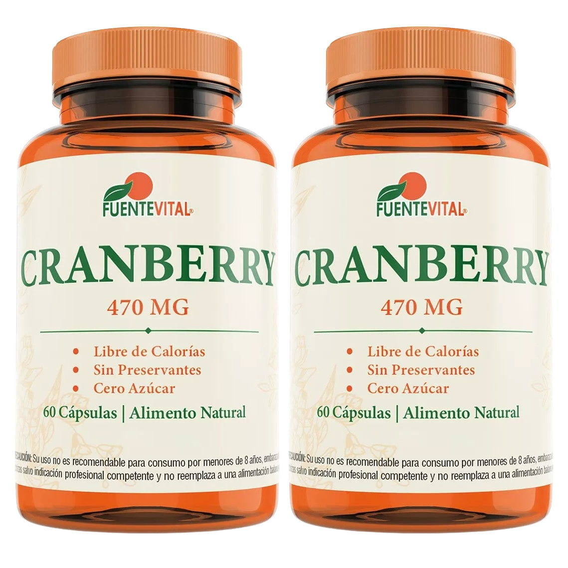 Cranberry Arandano Rojo 2 Frascos, 120 Cápsulas