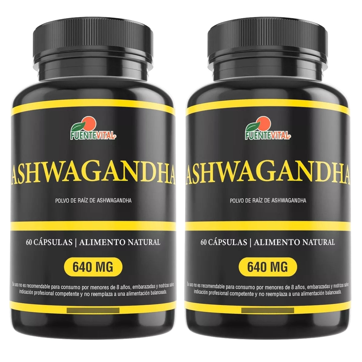 Ashwagandha 2 Frascos, 120 Cápsulas