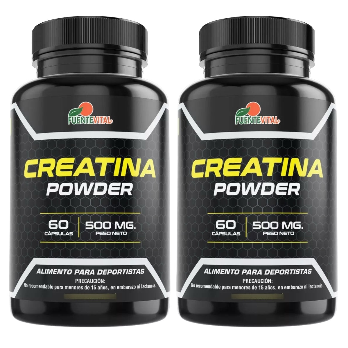 Creatina Monohidratada 2 Frascos, 120 Cápsulas