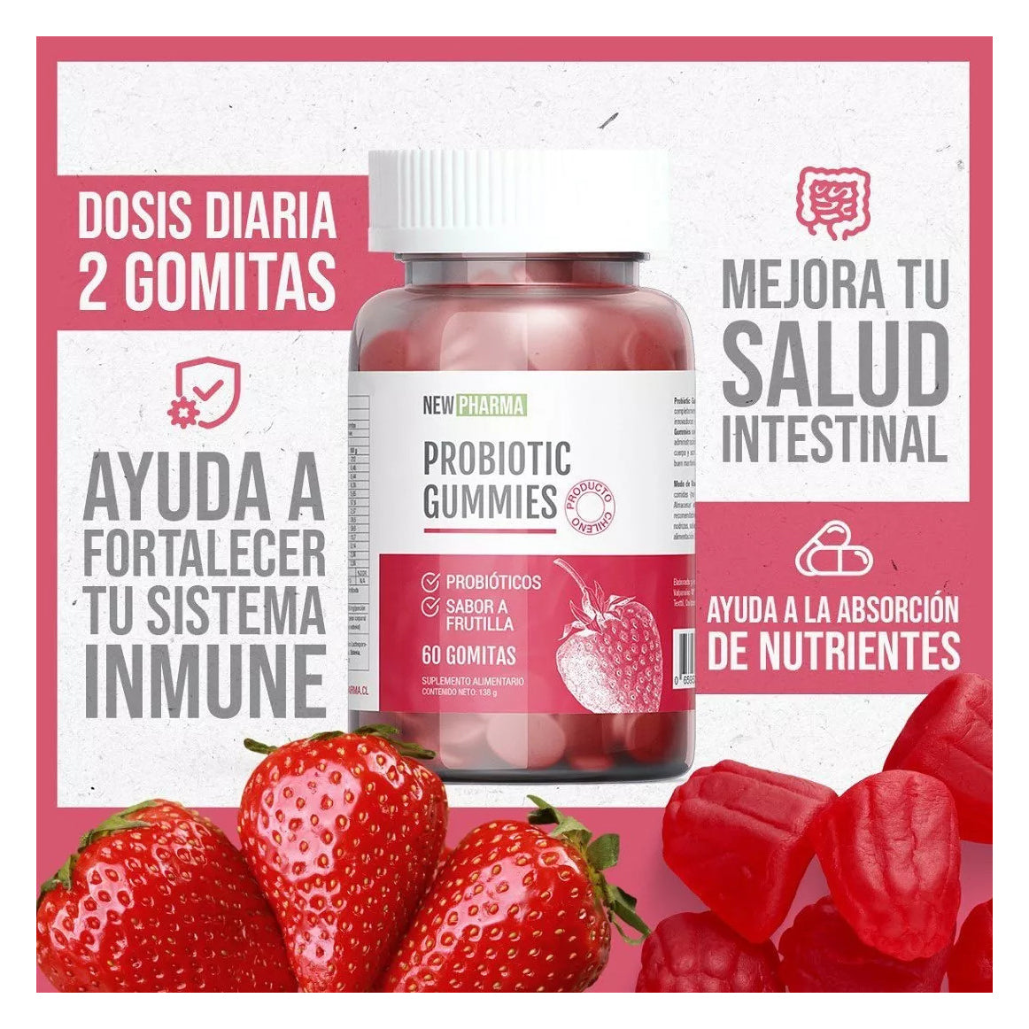 Probióticos 60 Gomitas