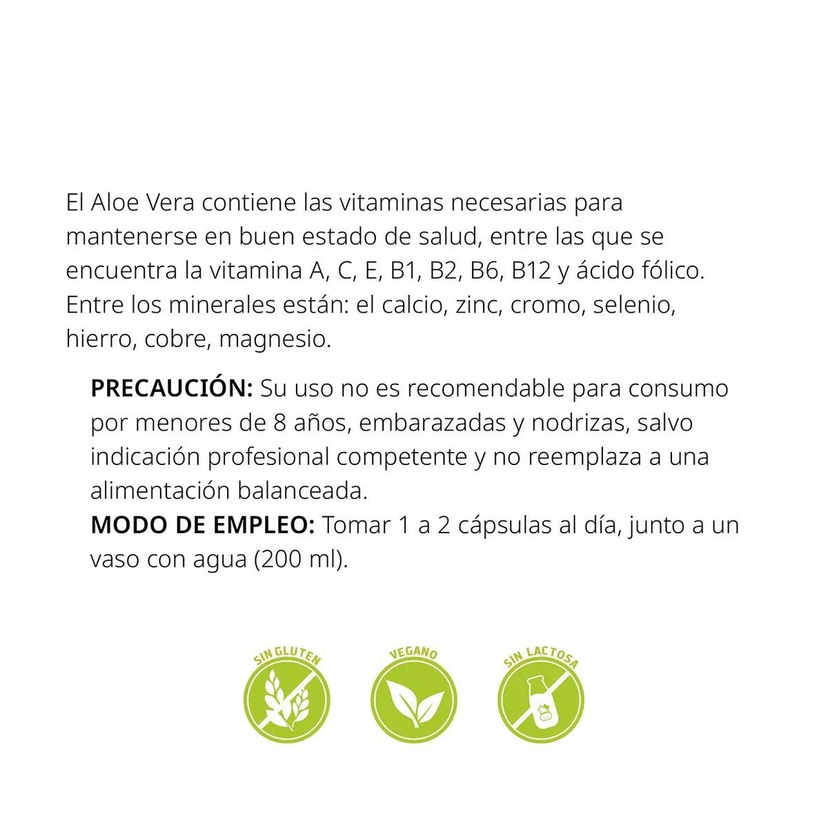 Aloe Vera 60 Cápsulas Vegetales