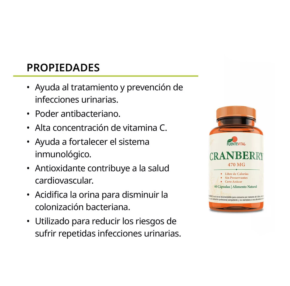 Cranberry Arandano Rojo 60 Cápsulas