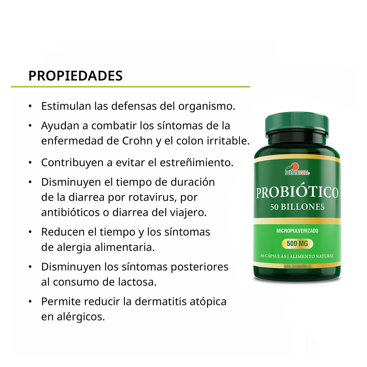 Caja x 48 Probióticos Digestivos 50 Billones 60 Cápsulas
