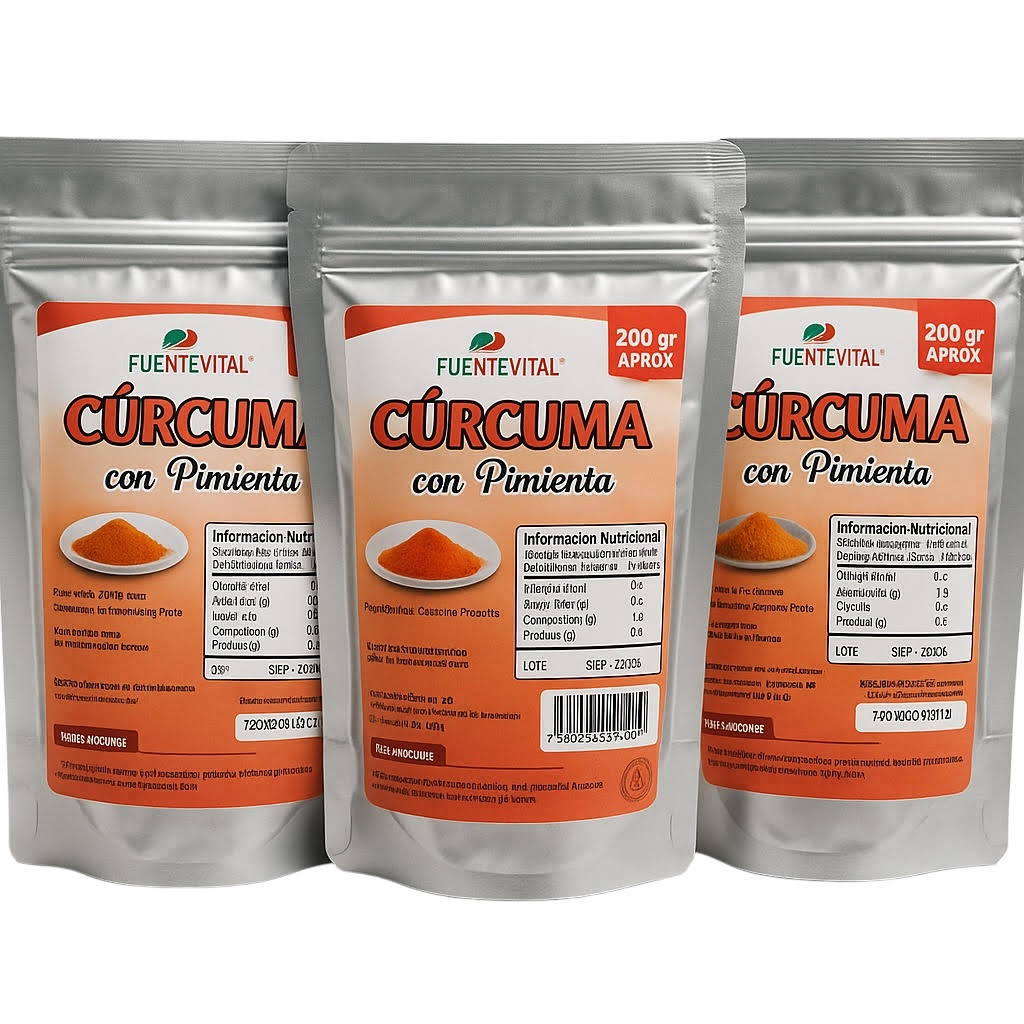 Pack 3 Curcuma Activada en Polvo 200g. (Copia)