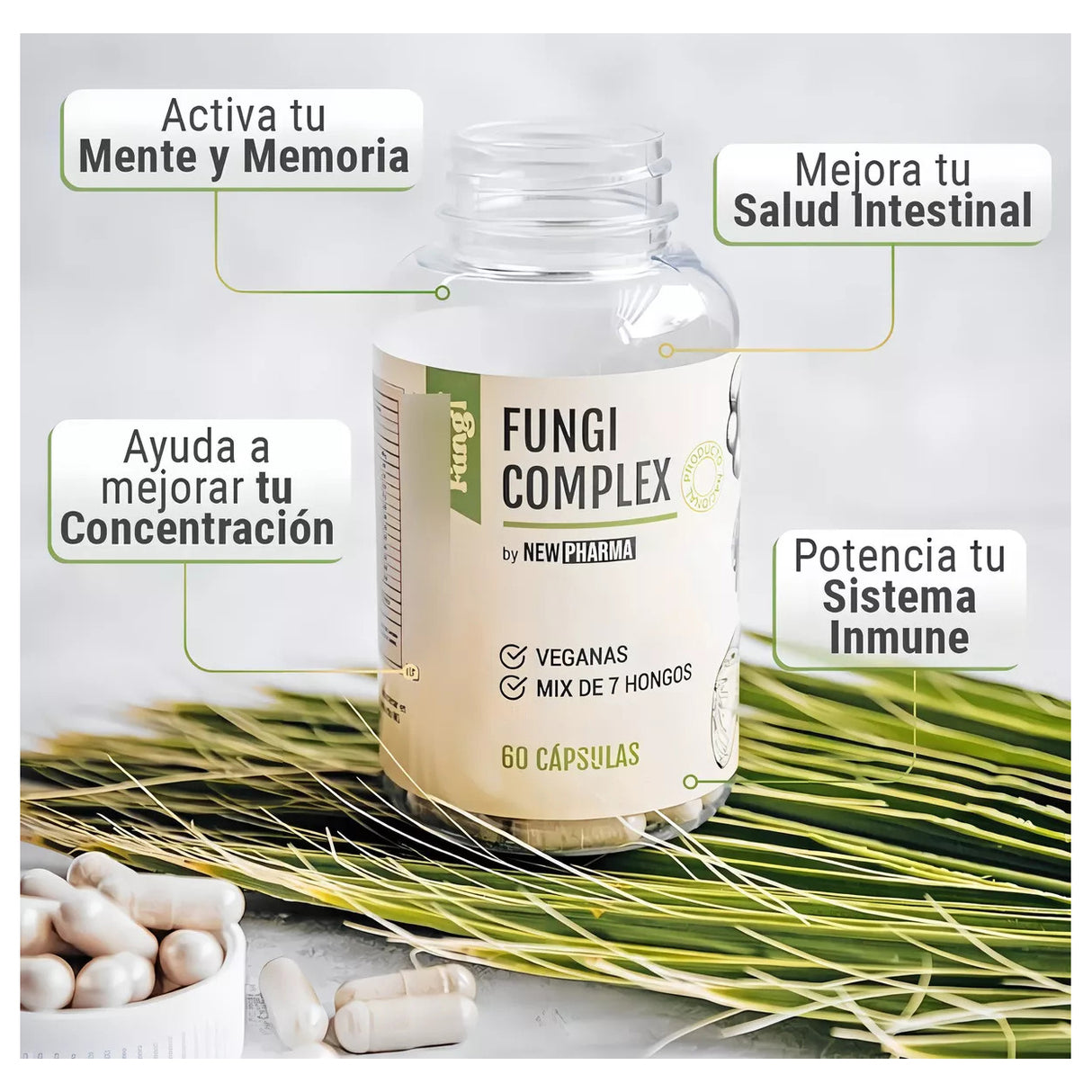 Fungi Complex Mix De 7 Hongos 60 Cápsulas