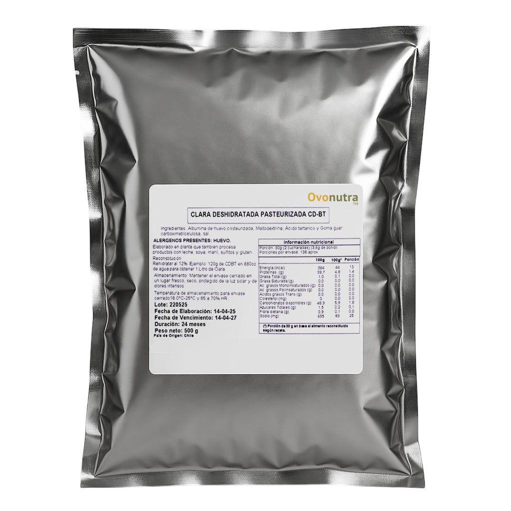 Albúmina Clara De Huevo En Polvo 1 Kg Ovonutra (2x500g.)