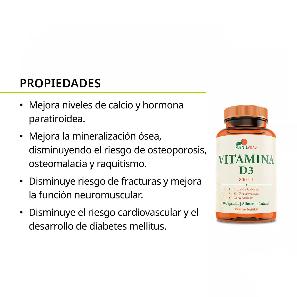 Caja x 48 Vitamina D3 800 Ui 60 Cápsulas