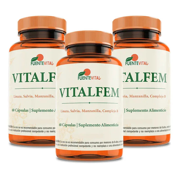 Vitalfem (Ex Menopas) 3 Frascos, 180 Cápsulas