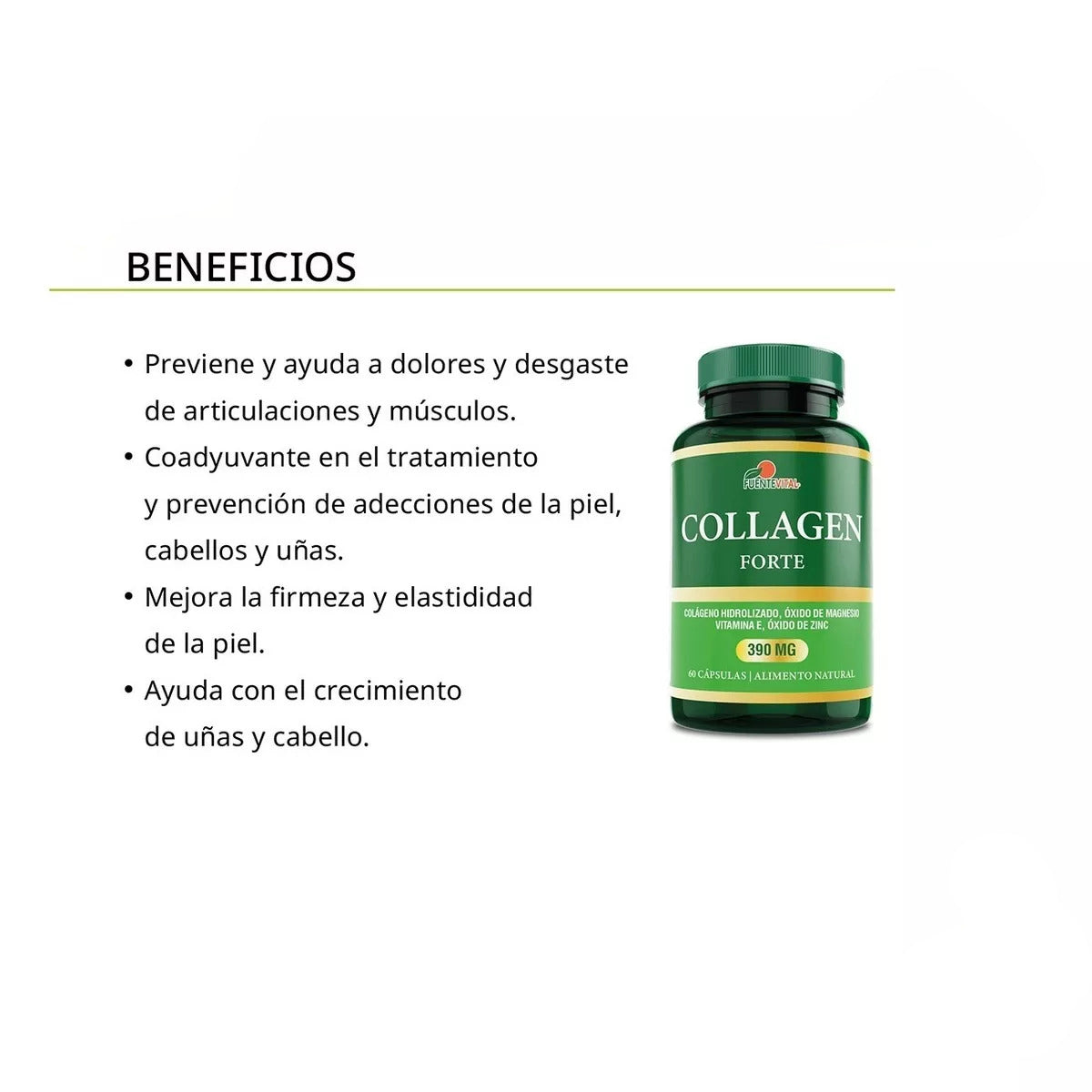 Caja x 48 Colágeno + Zinc + Magnesio 60 Cápsulas