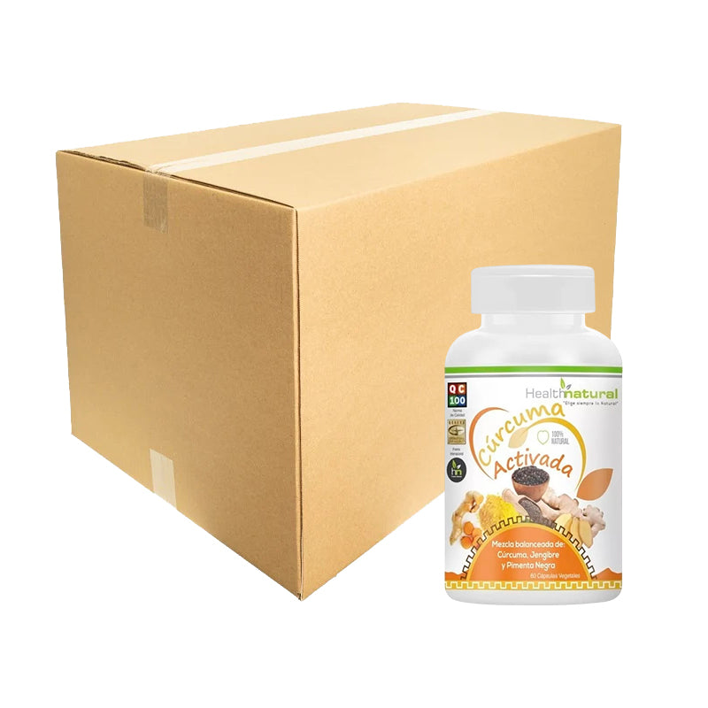 Caja x 48 Curcuma Activada 500mg. 60 Cápsulas Health Natural