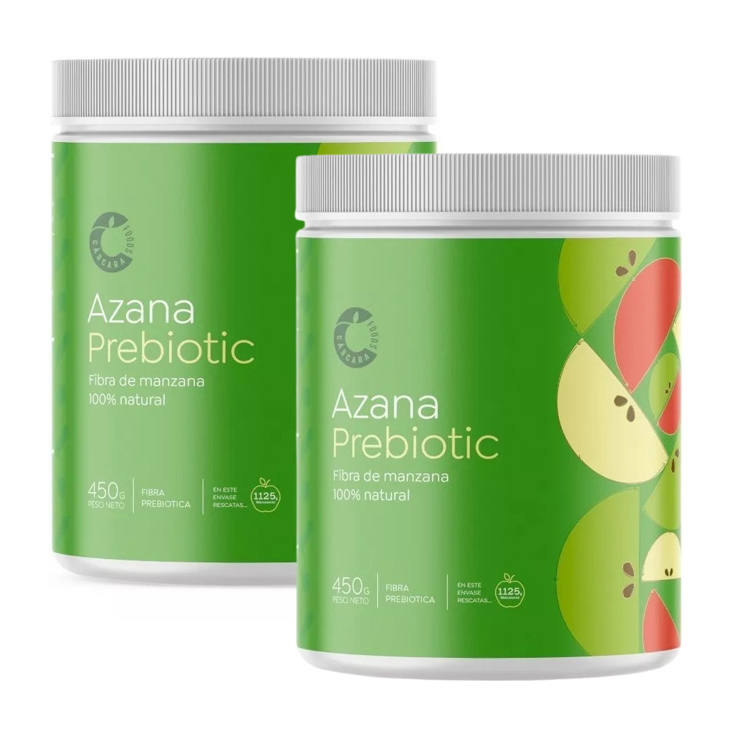Pack 2 Azana Prebioticos Fibra De Manzana 450g Cascara Foods