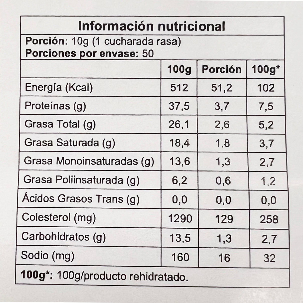 Huevo Entero en Polvo para cocinar 500grs. Ovosur