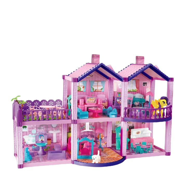 Casa de Muñecas Infantil con Muebles y Animales