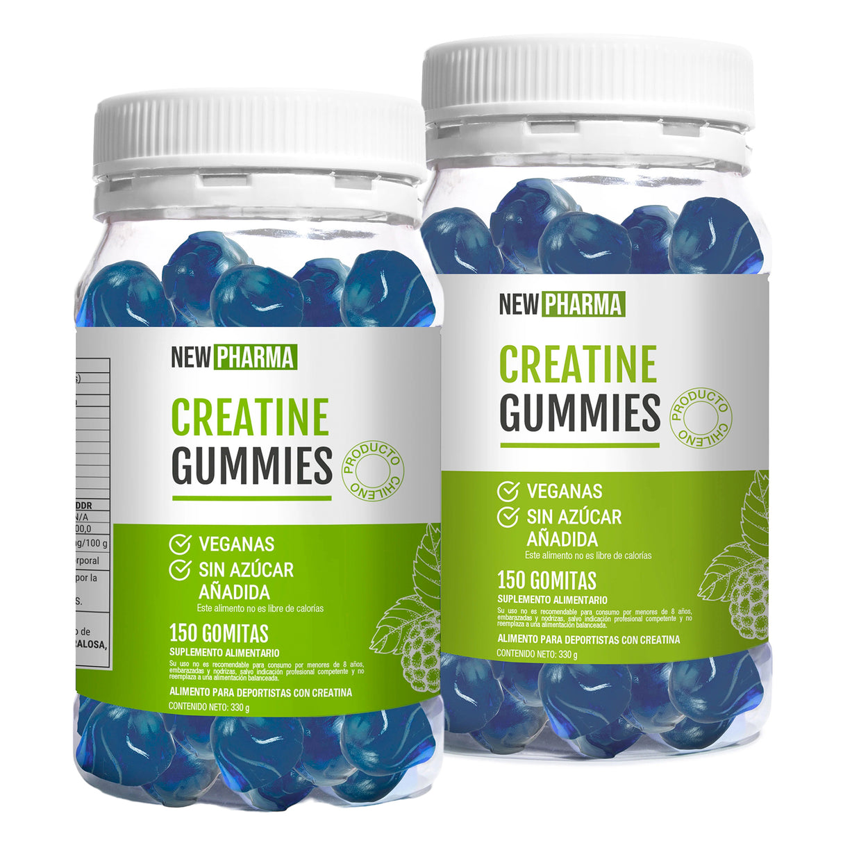 Creatina En Gomitas 2 Frascos, 300 Gummies - Newpharma