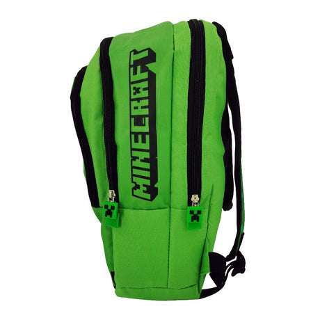 Pack Mochila Escolar Minecraft Creeper + Porta Sandwich + Botella + Vaso
