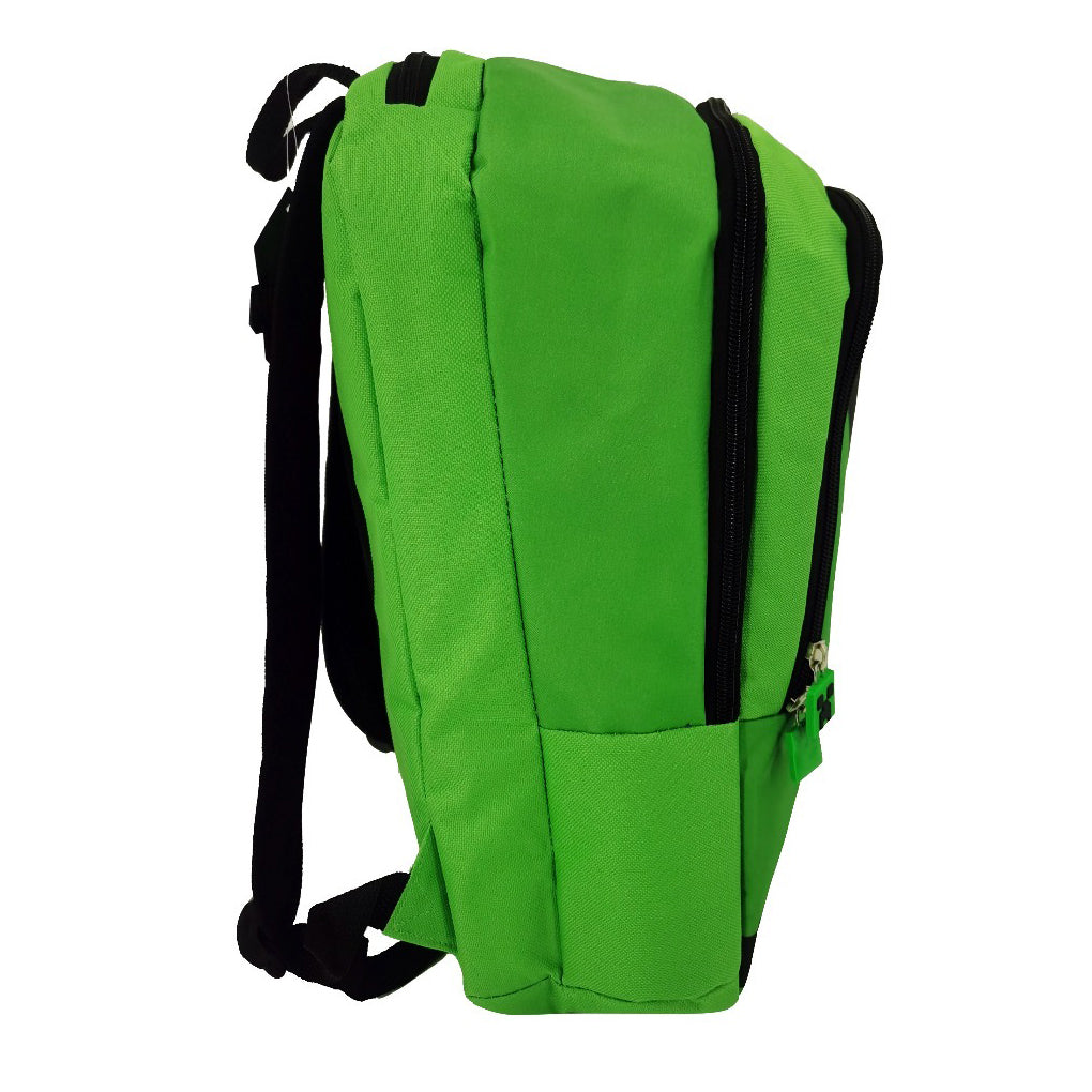 Pack Mochila Escolar Minecraft Creeper + Porta Sandwich + Botella + Vaso