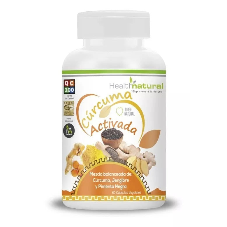Curcuma Activada 500mg. 60 Cápsulas Vegetales Health Natural