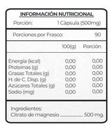 Citrato Magnesio 500mg. 90 Cápsulas Vegetales Health Natural