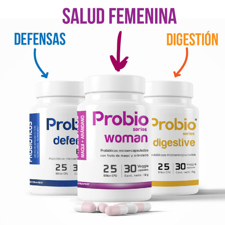 Pack Probióticos 25 Billones Digestive + Defense + Woman