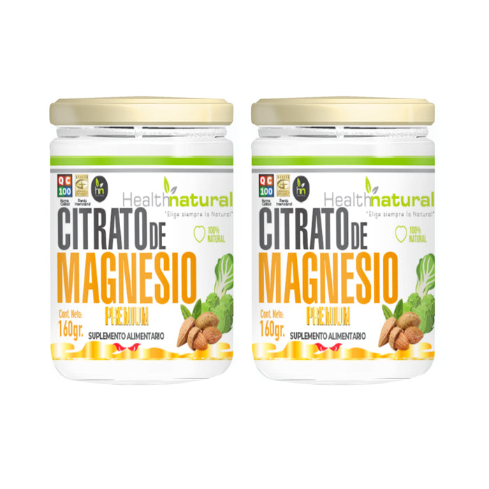 Pack 2 Citrato de Magnesio en Polvo 160g. Health Natural