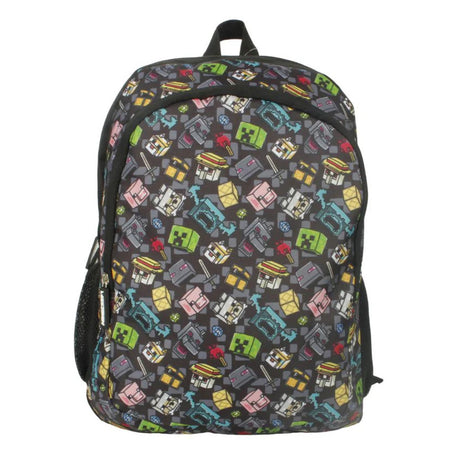 Pack Mochila Escolar Minecraft + Lonchera + Estuche