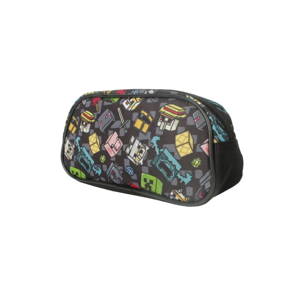 Pack Mochila Escolar Minecraft + Porta Sandwich + Botella + Vaso
